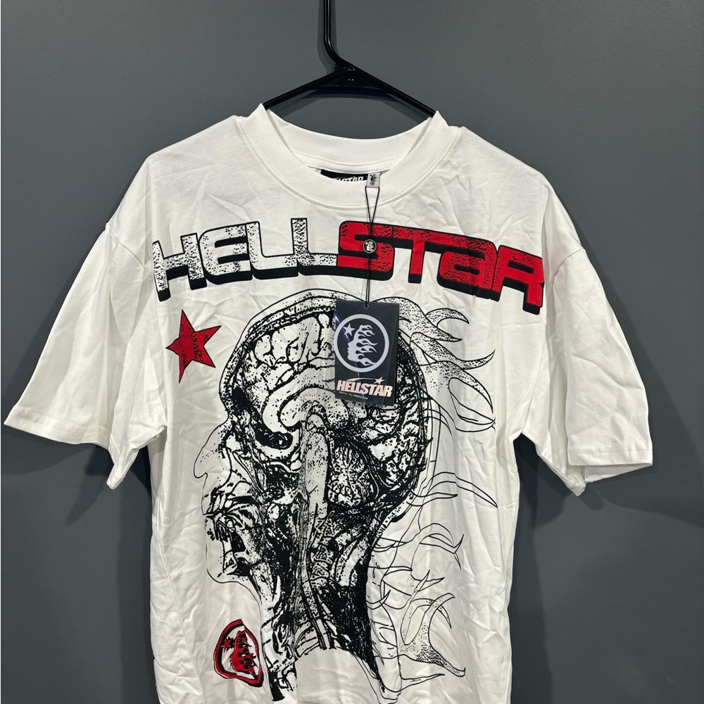 White Short Sleeve Tee with Graphic Design